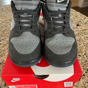 Nike Dunk Low Men's Charcoal and Black Sneakers Size: 9